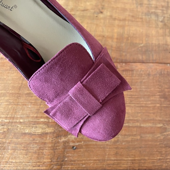 Madeline Stuart Burgundy Vintage Look Pumps - Picture 5 of 9